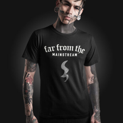 Far From The Mainstream | Gothic Black Unisex T Shirt
