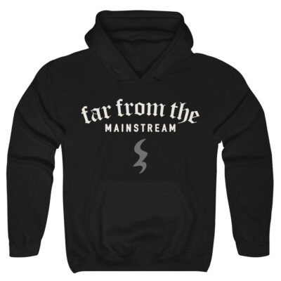 Far From The Mainstream | Gothic Black Unisex Hoodie
