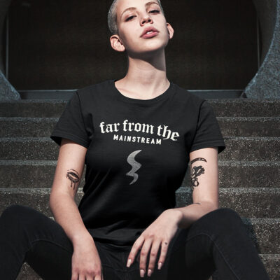 Far From The Mainstream | Women’s Gothic Black T Shirt